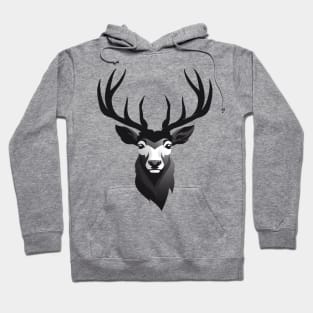 Black and White Deer Hoodie